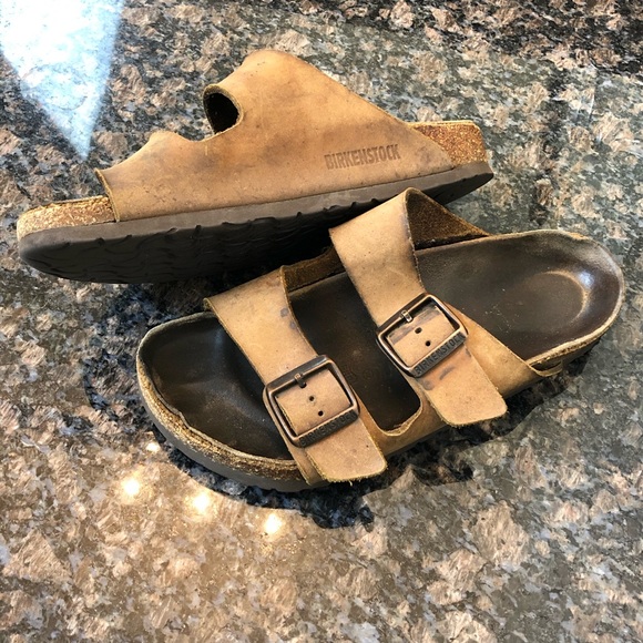 Birkenstock | Shoes | Birkenstock Arizona Brown Leather Sandals | Poshmark